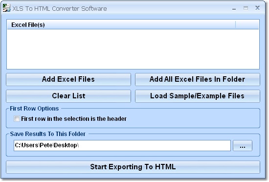 XLS To HTML Converter Software