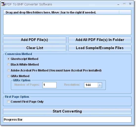 PDF To BMP Converter Software