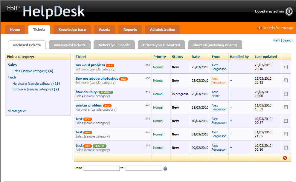 Jitbit SaaS Help Desk