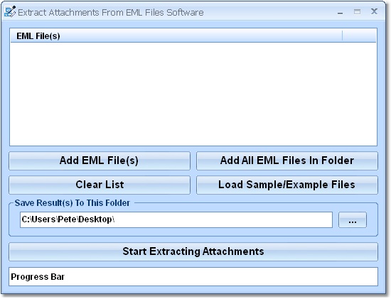 Extract Attachments From EML Files Software