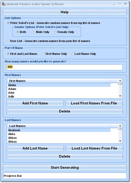 Generate Random Arabic Names Software