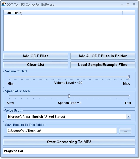 ODT To MP3 Converter Software