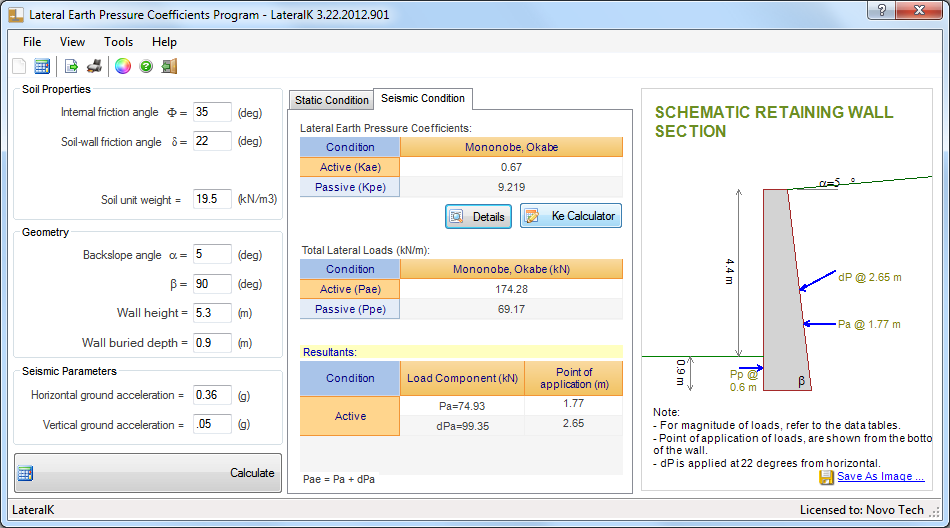 Earth Pressure Analysis Software LateralK