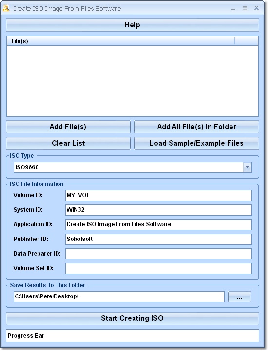 Create ISO Image From Files Software