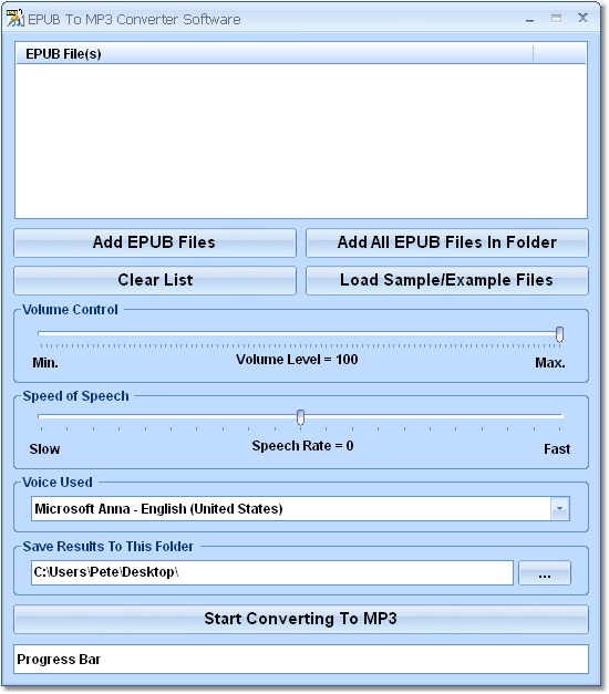 EPUB To MP3 Converter Software