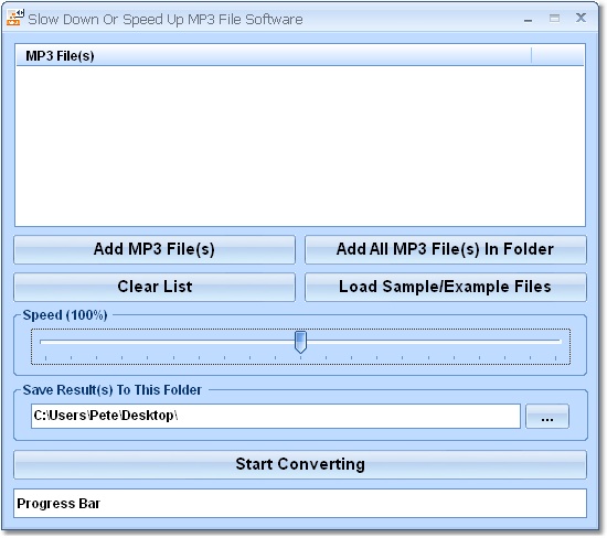 Slow Down Or Speed Up MP3 File Software