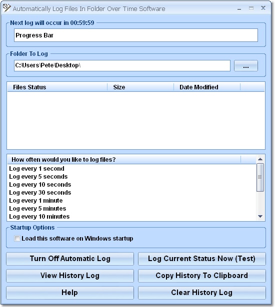 Automatically Log Files In Folder Over Time Softwa