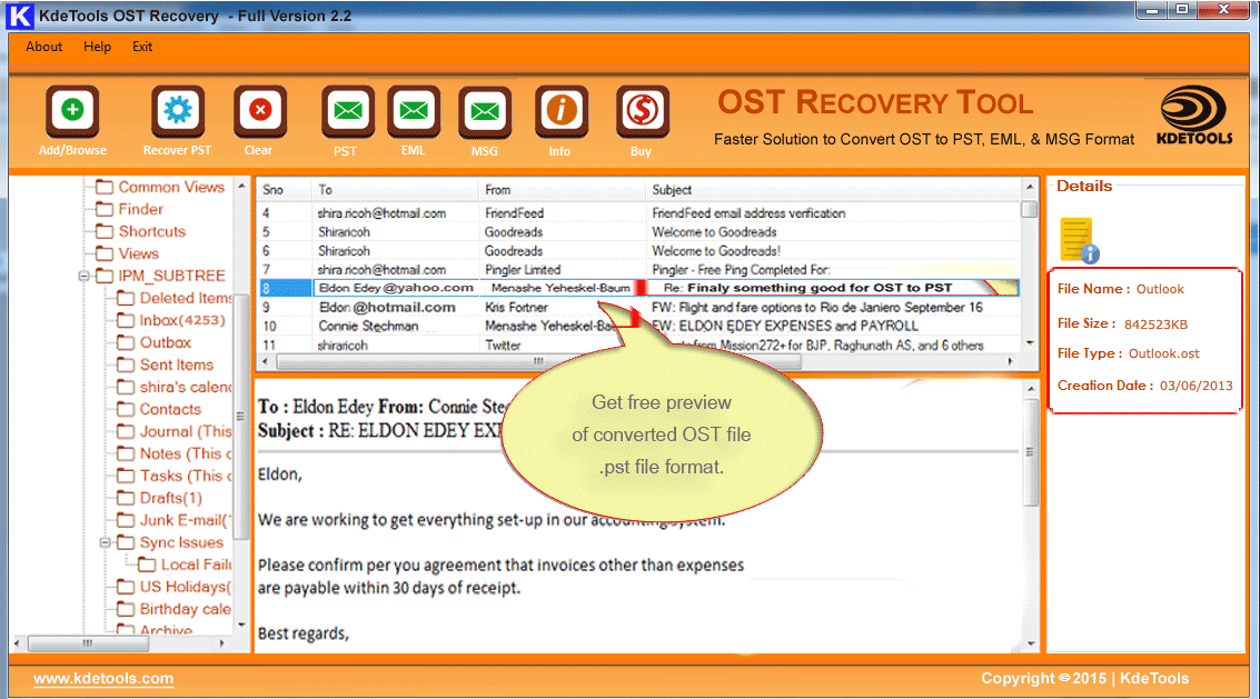 Offline OST to PST Converter