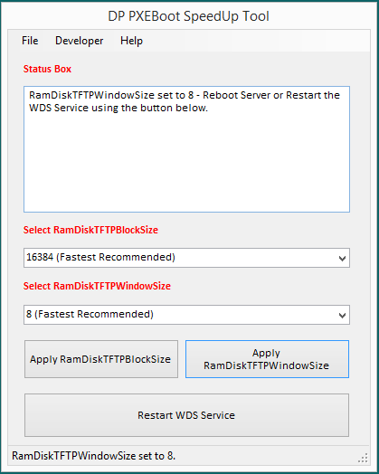 DP PXEBoot Speed Up Tool