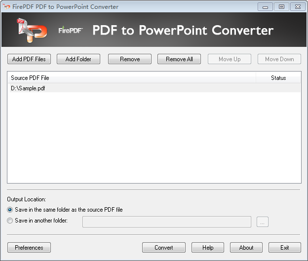 FirePDF PDF to PowerPoint Converter