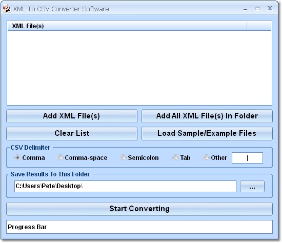 XML To CSV Converter Software