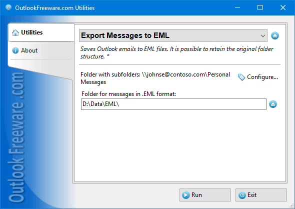 Export Messages to EML Format for Outlook