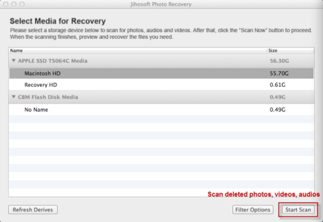 Jihosoft Photo Recovery for Mac
