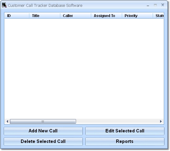 Customer Call Tracking Database Software