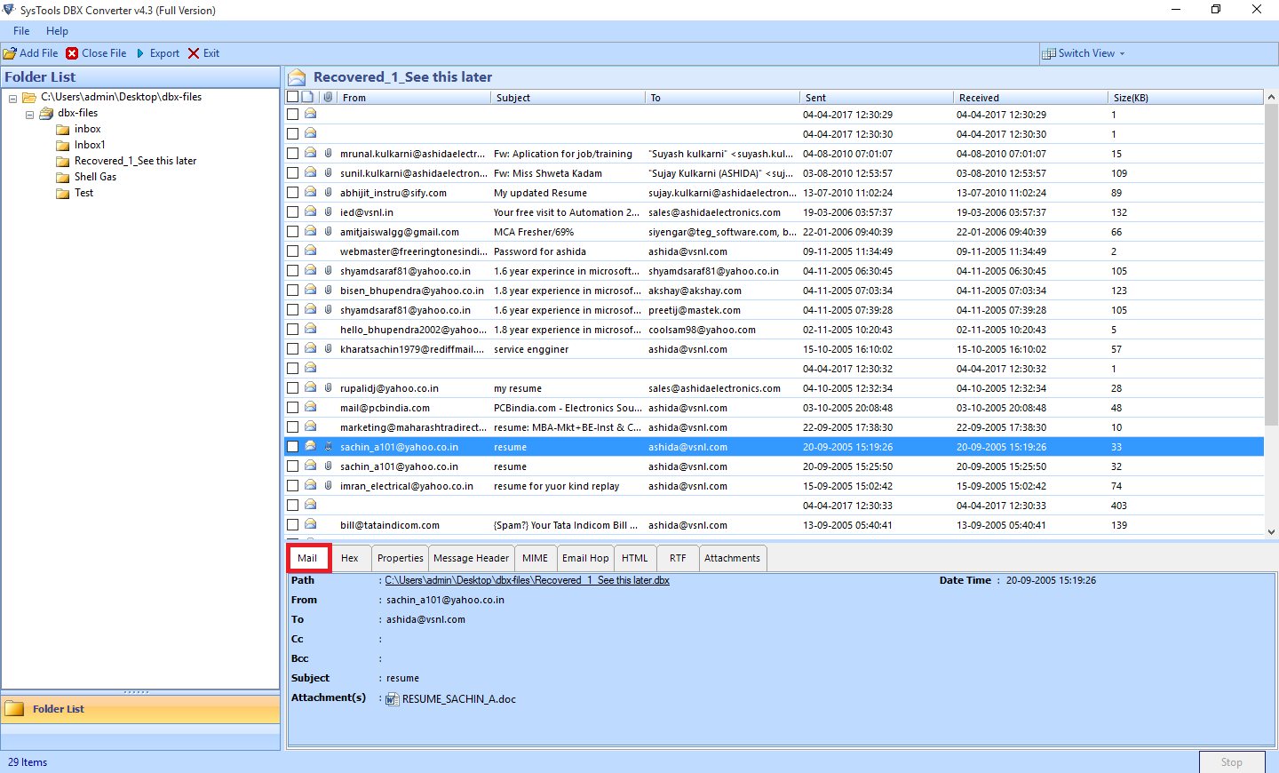 Easy DBX to PST Converter