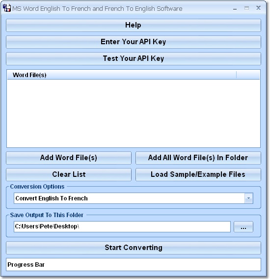 MS Word English To French and French To English So