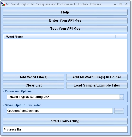MS Word English To Portuguese and Portuguese To En