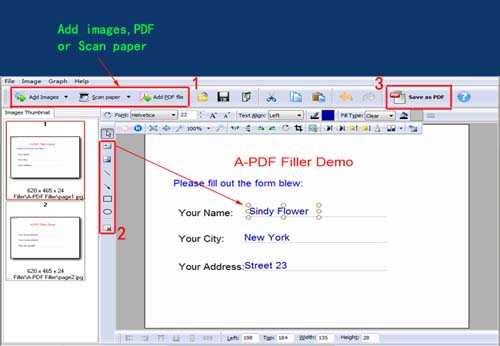 PDF Text Filler