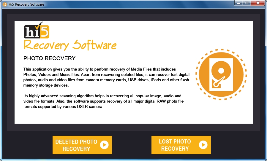 Hi5 Software Photo Recovery