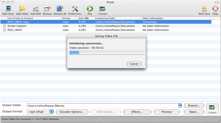 Prism Video Converter Free for Mac