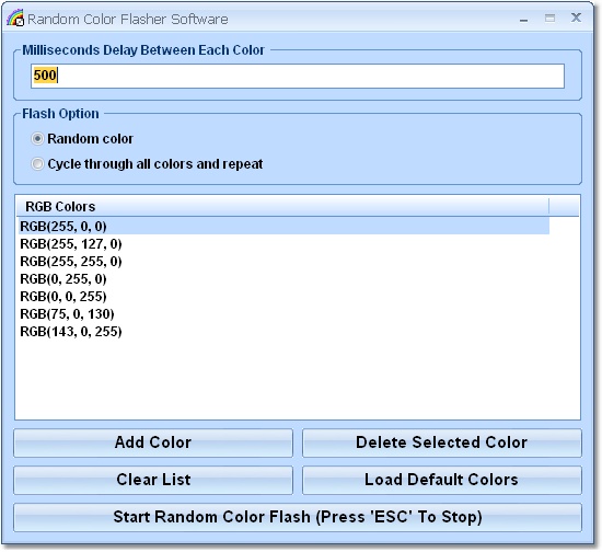 Random Color Flasher Software