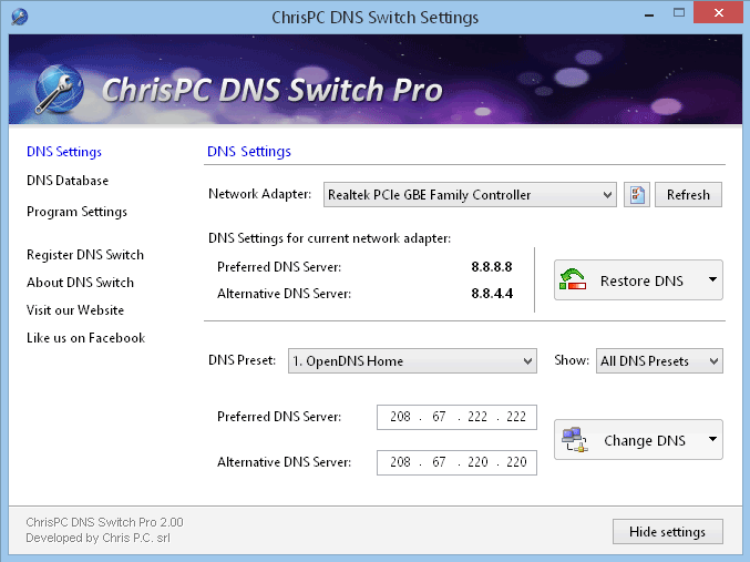 ChrisPC DNS Switch Pro