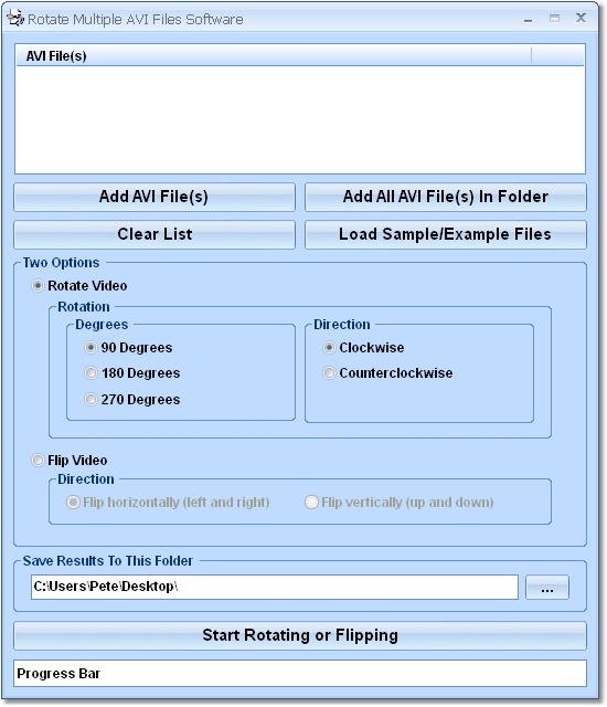 Rotate Multiple AVI Files Software