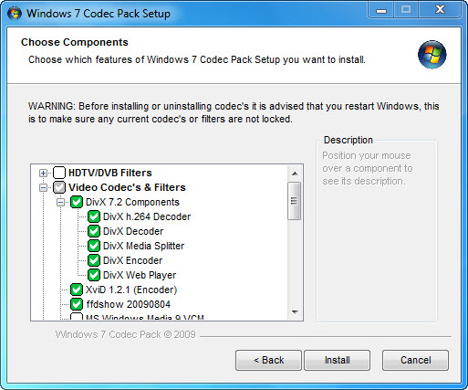 Windows 7 Codec Pack Installer