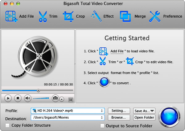 Latest Bigasoft Total Video Converter for Mac