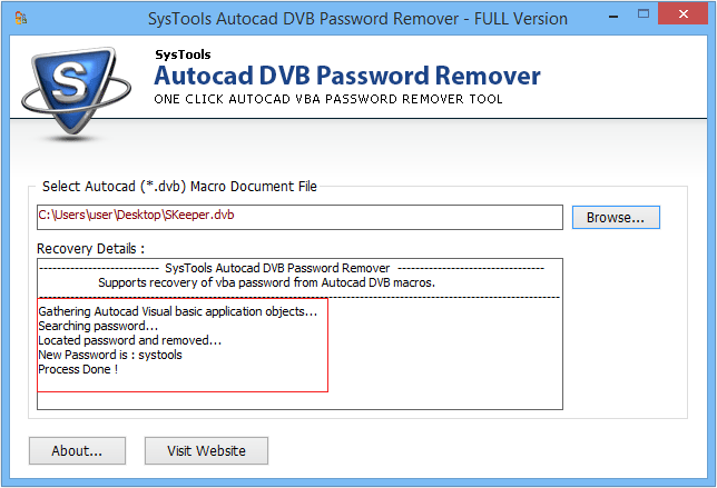 Autocad VBA Password Recovery