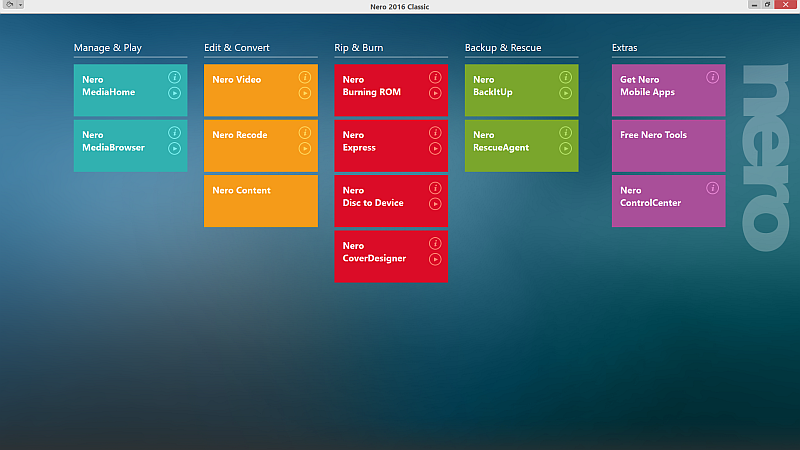 Latest Nero 2015 Classic installer