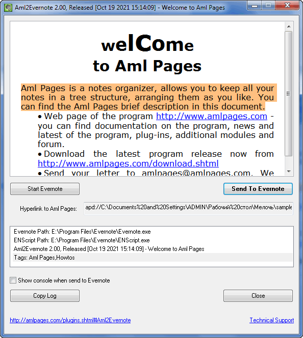 Aml2Evernote