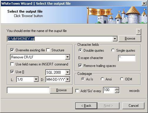 DBF to SQL Converter
