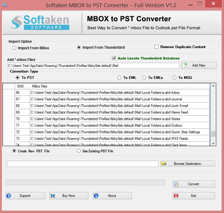 Thunderbird to Outlook Converter