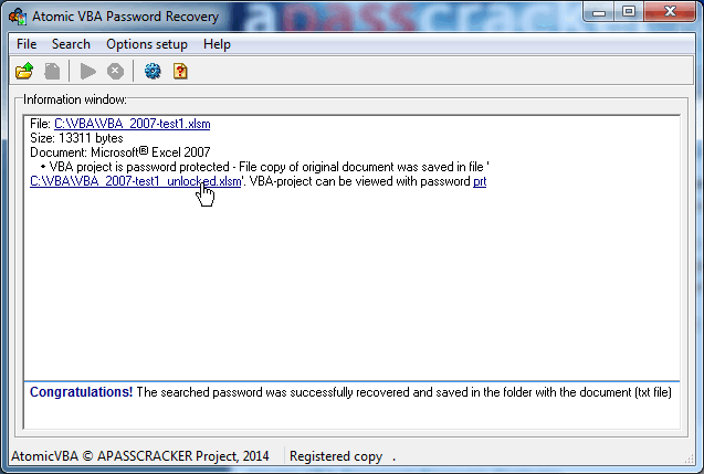 Atomic VBA Password Recovery