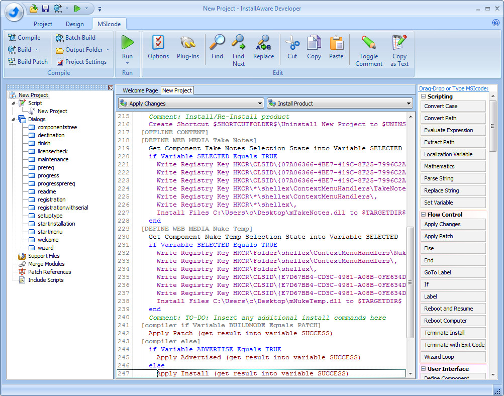 InstallAware Developer Setup Builder