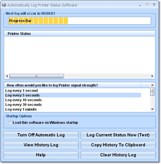 Automatically Log Printer Status Software