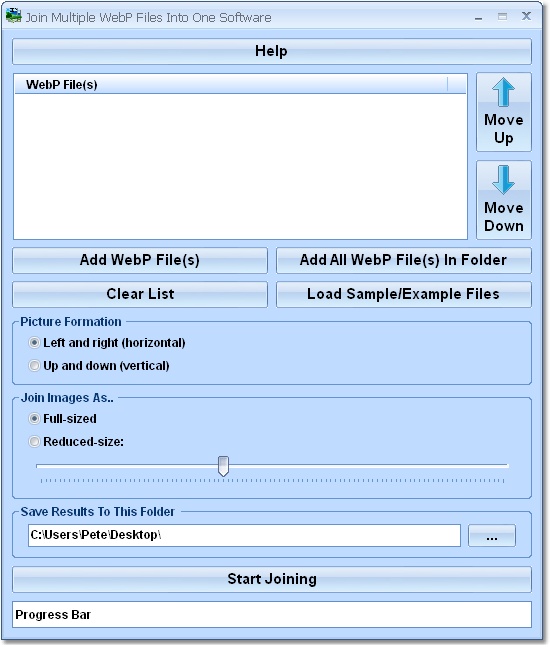 Join Multiple WebP Files Into One Software