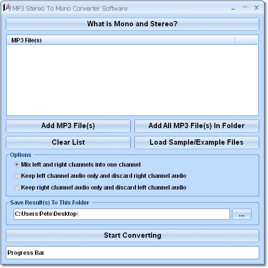 MP3 Stereo To Mono Converter Software