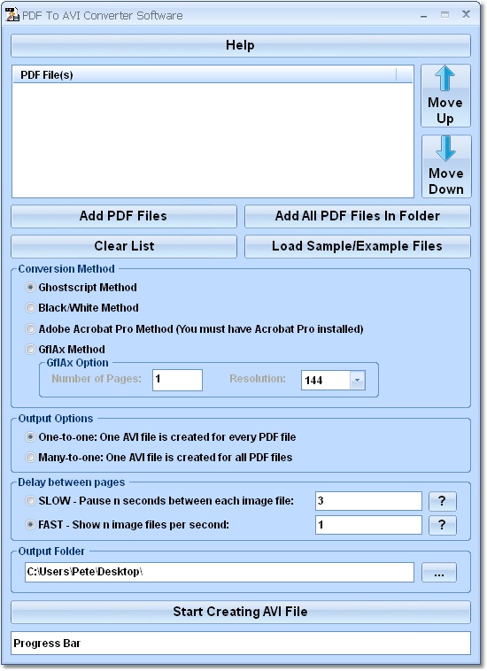 PDF To AVI Converter Software