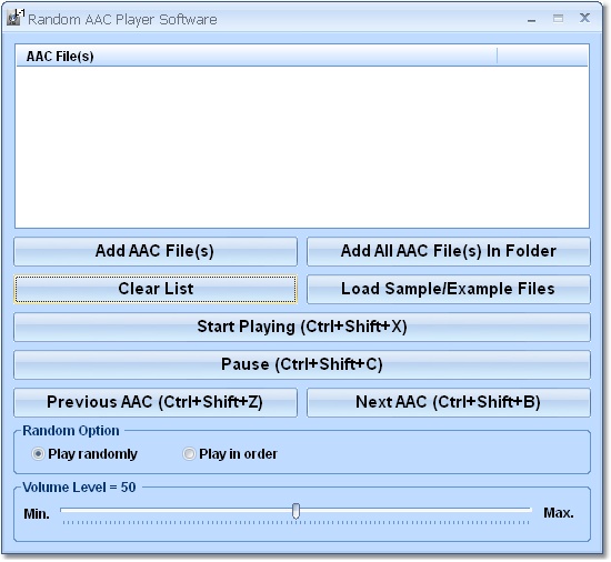 Random AAC Player Software
