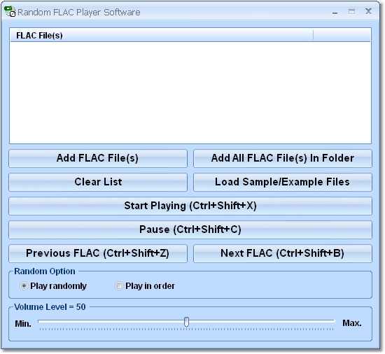 Random FLAC Player Software