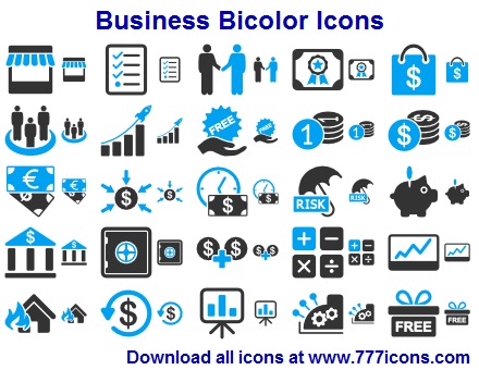 Business Bicolor Icons