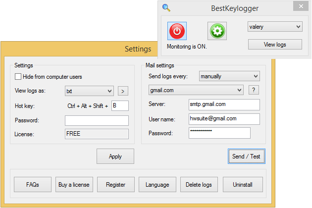 BestKeylogger for Windows
