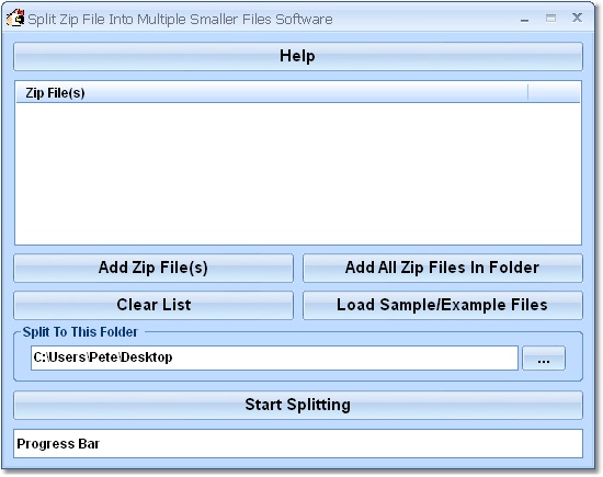 Split Zip File Into Multiple Smaller Files Softwar