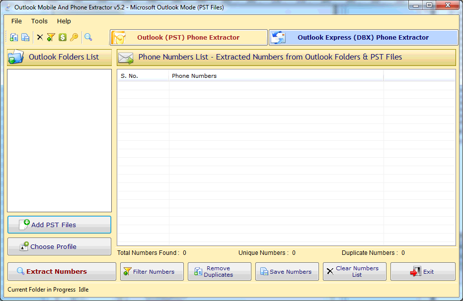 Outlook Mobile &  Phone Number Extractor