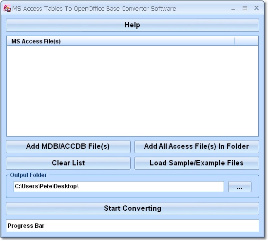 MS Access Tables To OpenOffice Base Converter Soft
