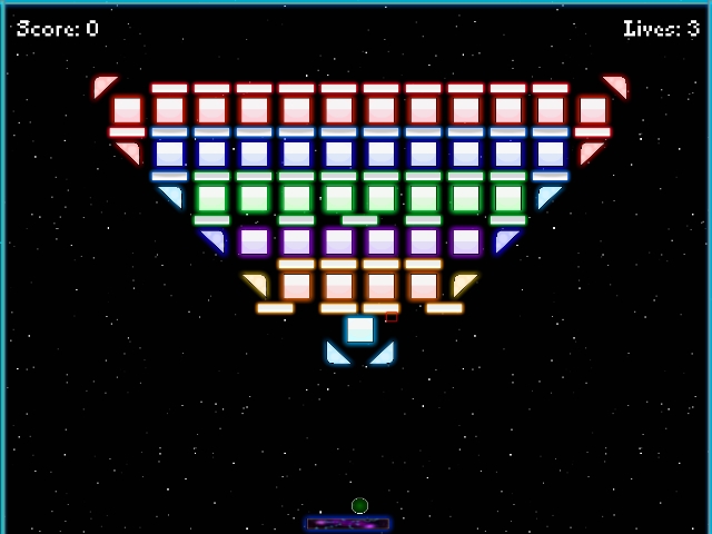 FreeGamia Neon Arkanoid Space