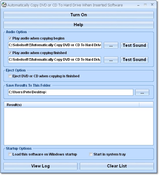 Automatically Copy DVD or CD To Hard Drive When In