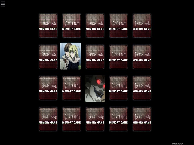 SoftFreeWay Death Note Memory Game